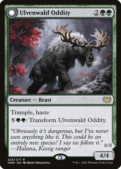 MTG Ulvenwald Oddity // Ulvenwald Behemoth VOW 225 Standard Nonfoil front