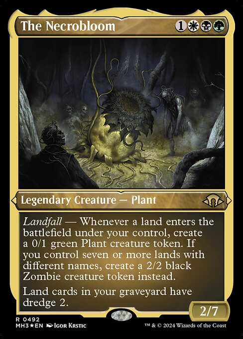 MTG The Necrobloom MH3 492 Foil Etched Etched