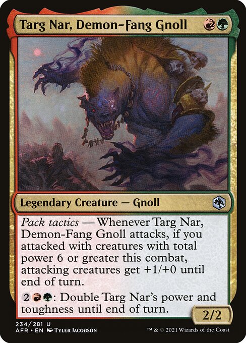 MTG Targ Nar, Demon-Fang Gnoll AFR 234 Regular Nonfoil