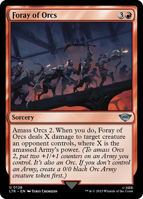 MTG Foray of Orcs LTR 128 Regular Nonfoil