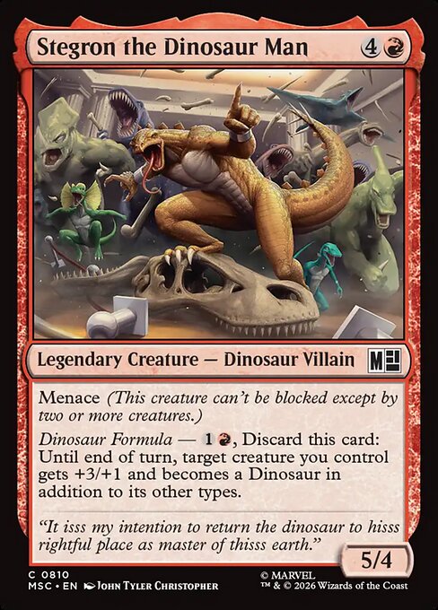 MTG Stegron the Dinosaur Man MSC 810 Regular Foil