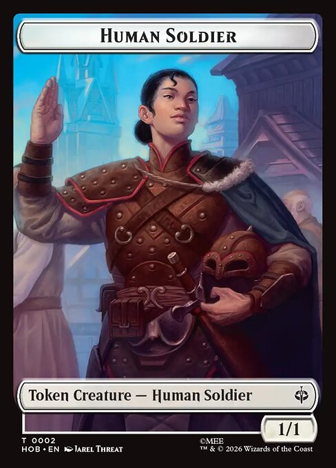 MTG Human Soldier Token HOB 002 Token Nonfoil