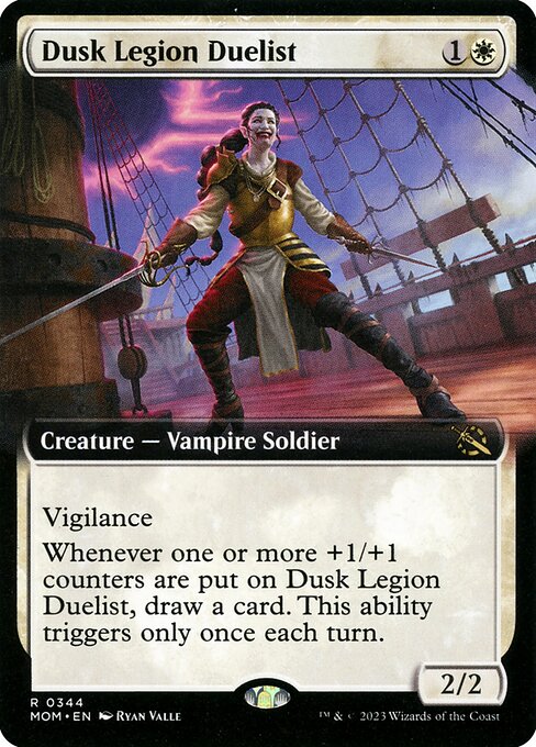 MTG Dusk Legion Duelist MOM 344 Extended Art Foil