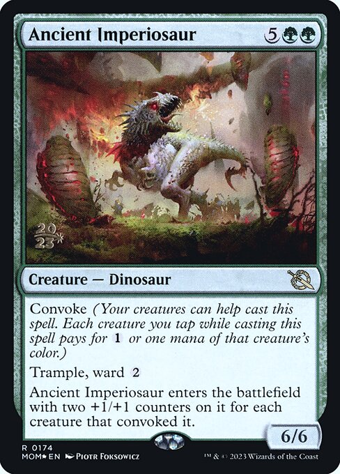 MTG Ancient Imperiosaur PMOM 174s Prerelease Foil