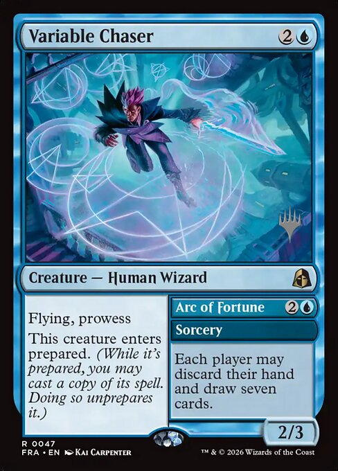 MTG Variable Chaser // Arc of Fortune PFRA 047P Promo Pack Foil front