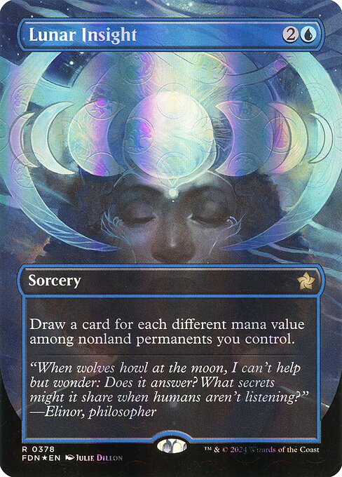 MTG Lunar Insight FDN 378 Borderless Mana Foil