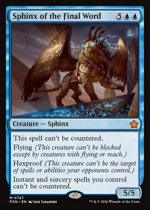 MTG Sphinx of the Final Word FDN 747 Welcome Deck Nonfoil