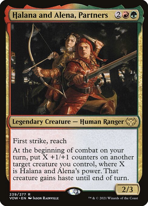 MTG Halana and Alena, Partners VOW 239 Standard Foil front
