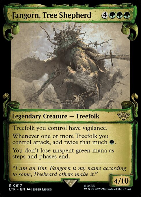 MTG Fangorn, Tree Shepherd LTR 617 Showcase Scrolls of Middle-earth Silver Foil