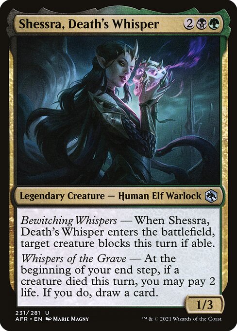 MTG Shessra, Death's Whisper AFR 231 Regular Foil