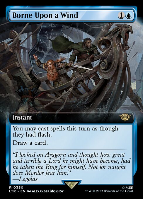 MTG Borne Upon a Wind LTR 350 Extended Art Nonfoil