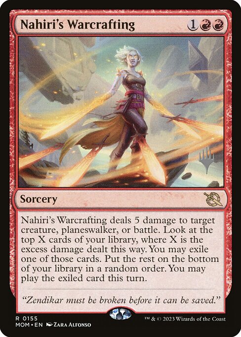 MTG Nahiri's Warcrafting PMOM 155p Promo Pack Foil