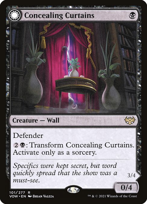 MTG Concealing Curtains // Revealing Eye VOW 101 Standard Foil front