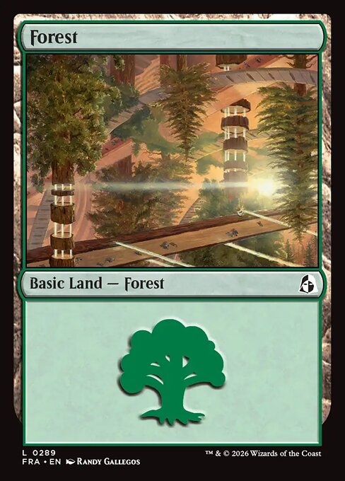 MTG Forest FRA 289 Standard Nonfoil front