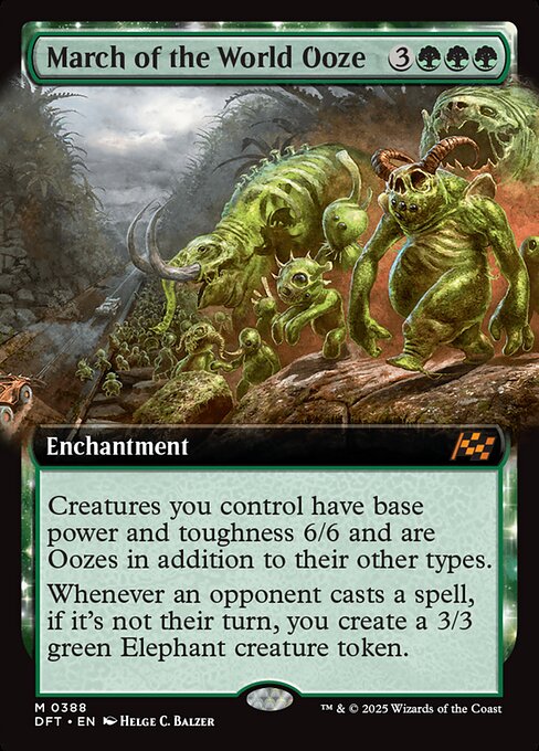 MTG March of the World Ooze DFT 388 Extended Art Foil
