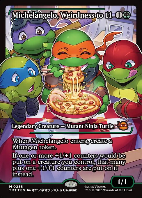 MTG Michelangelo, Weirdness to 11 TMT 288 Japan Showcase Foil