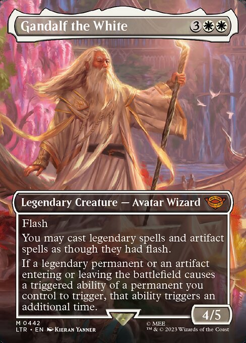 MTG Gandalf the White LTR 442 Borderless Nonfoil