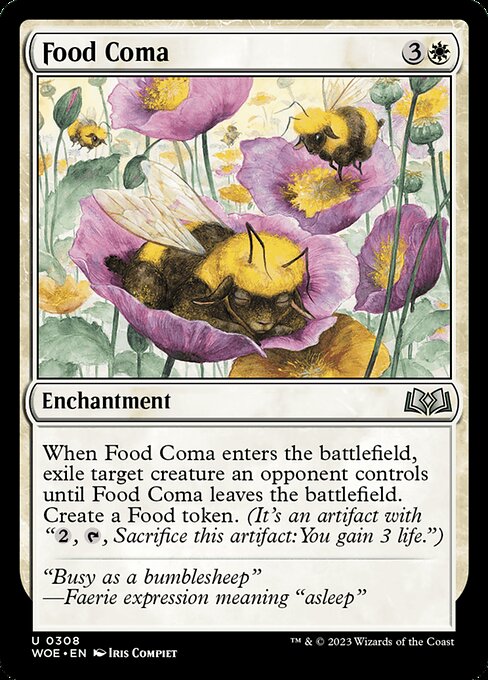 MTG Food Coma WOE 308 Jumpstart Foil