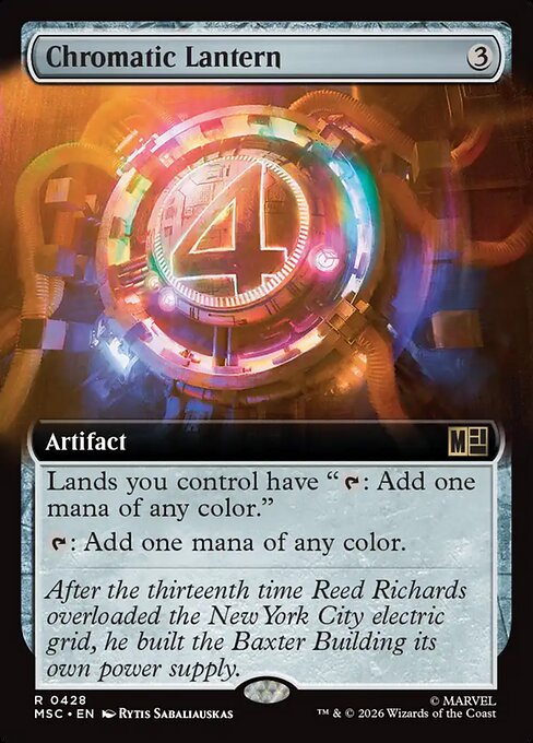 MTG Chromatic Lantern MSC 428 Extended Art Nonfoil