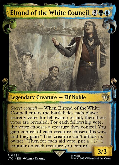 MTG Elrond of the White Council LTC 454 Alternate Art Nonfoil
