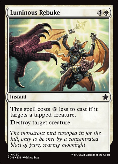 MTG Luminous Rebuke FDN 020 Regular Nonfoil