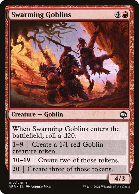 MTG Swarming Goblins AFR 162 Regular Foil