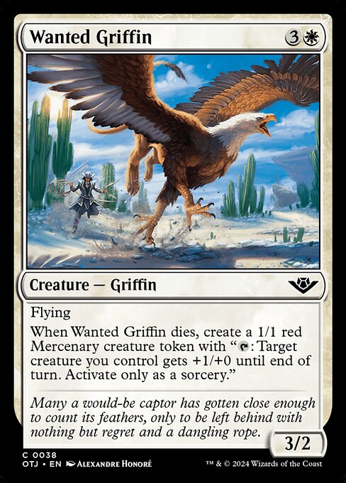 MTG Wanted Griffin OTJ 038 Regular Foil
