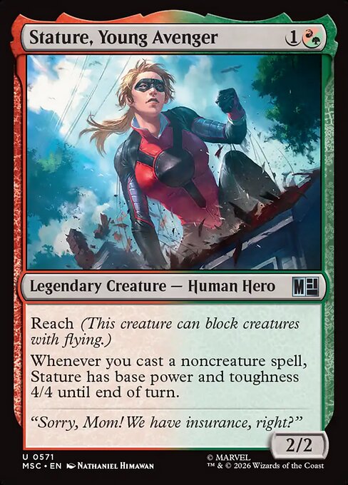 MTG Stature, Young Avenger MSC 571 Regular Nonfoil