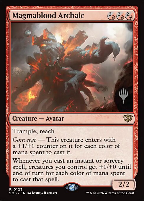 MTG Magmablood Archaic PSOS 123P Promo Pack Foil