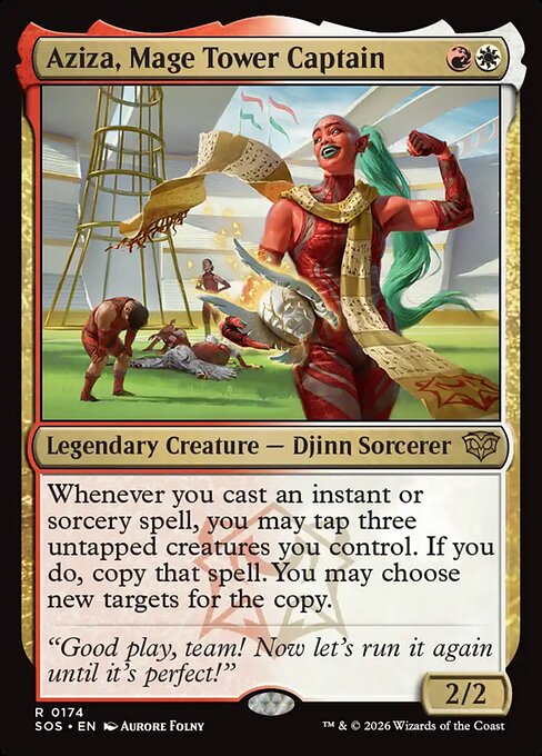 MTG Aziza, Mage Tower Captain SOS 174 Regular Nonfoil