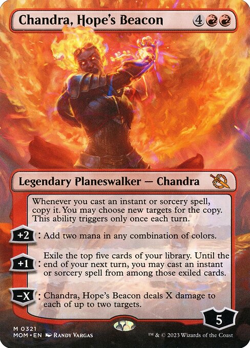 MTG Chandra, Hope's Beacon MOM 321 Borderless Foil