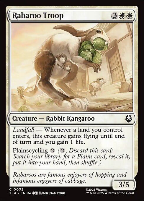 MTG Rabaroo Troop TLA 032 Regular Nonfoil