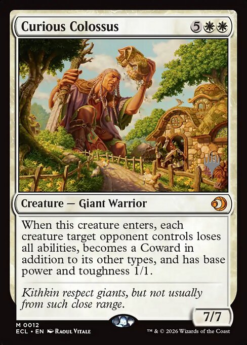 MTG Curious Colossus PECL 012p Promo Pack Foil