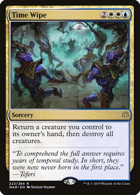 MTG Time Wipe WAR 223 Standard Foil front