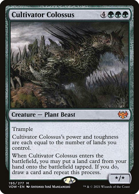 MTG Cultivator Colossus VOW 195 Standard Foil front