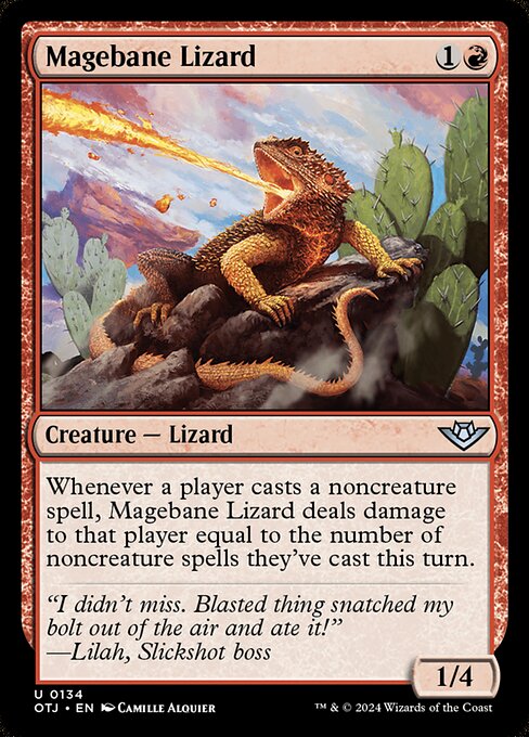 MTG Magebane Lizard OTJ 134 Regular Foil