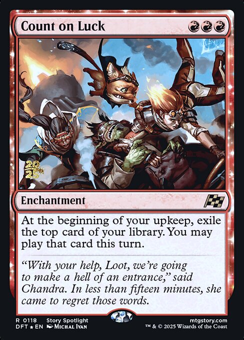 MTG Count on Luck PDFT 118s Prerelease Foil
