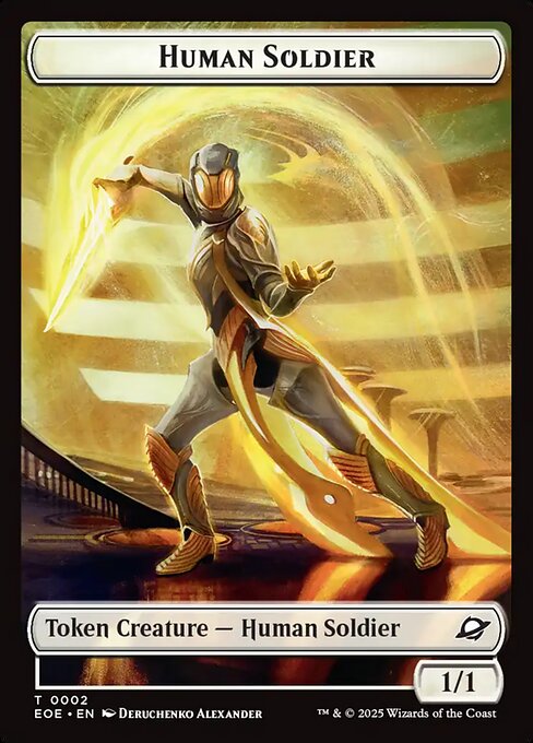 MTG Human Soldier Token EOE 002 Token Foil