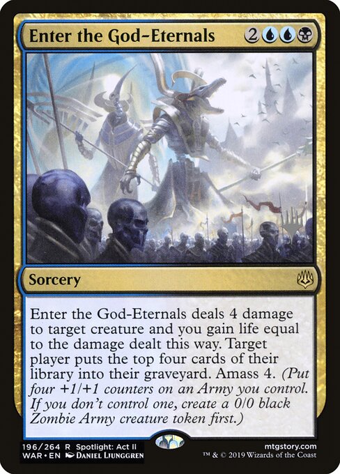 MTG Enter the God-Eternals PWAR 196P Promo Pack Foil front