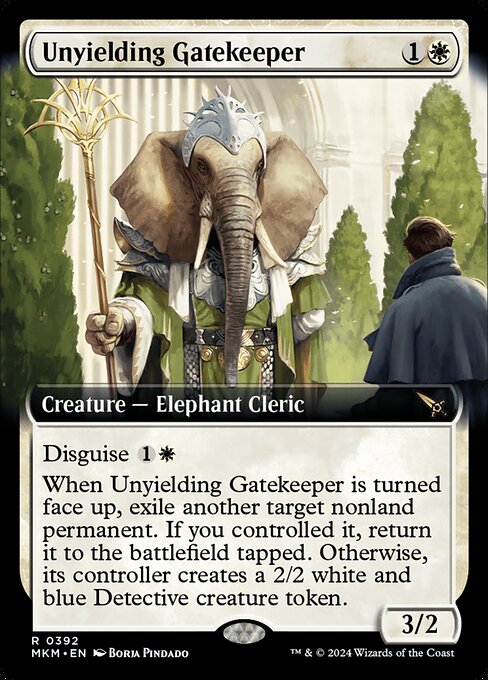 MTG Unyielding Gatekeeper MKM 392 Extended Art Nonfoil