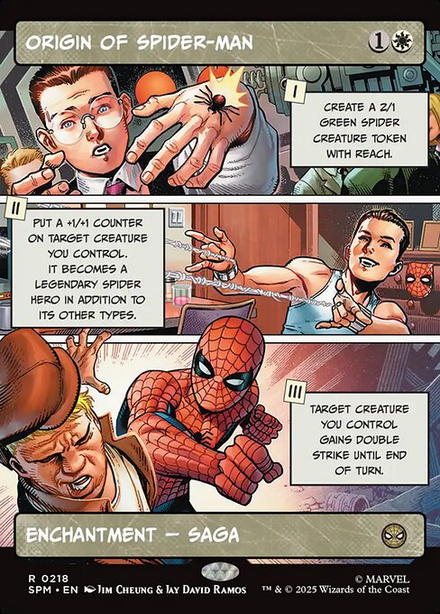 MTG Origin of Spider-Man SPM 218 Borderless Panel Foil
