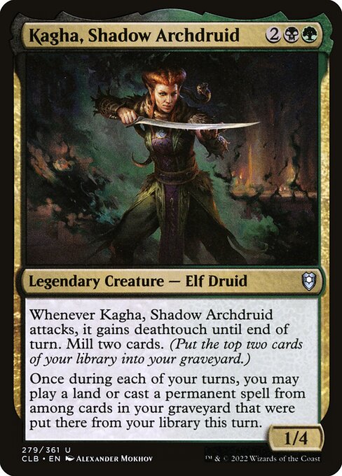 MTG Kagha, Shadow Archdruid CLB 279 Regular Foil