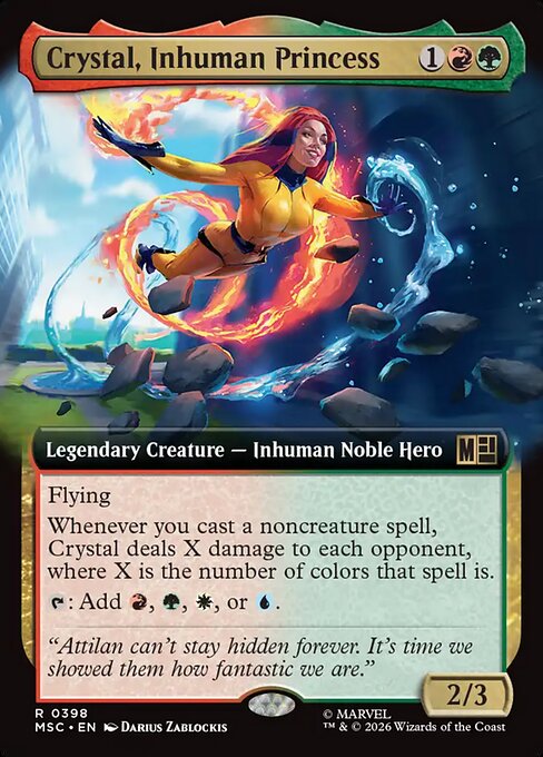 MTG Crystal, Inhuman Princess MSC 398 Extended Art Nonfoil