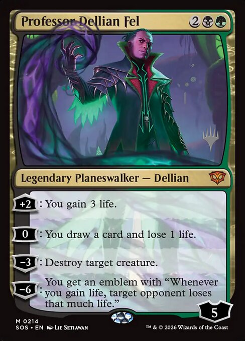 MTG Professor Dellian Fel PSOS 214P Promo Pack Foil