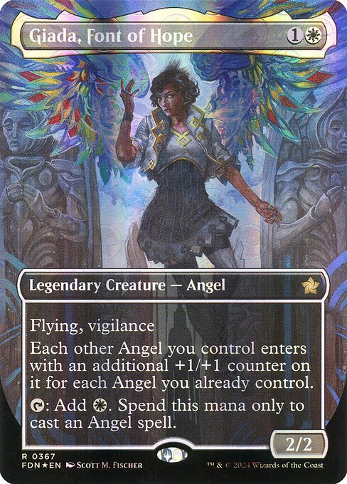 MTG Giada, Font of Hope FDN 367 Borderless Mana Foil