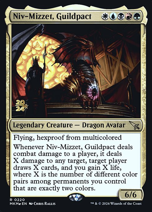 MTG Niv-Mizzet, Guildpact PMKM 220s Prerelease Foil