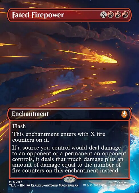 MTG Fated Firepower TLA 297 Borderless Scene Foil