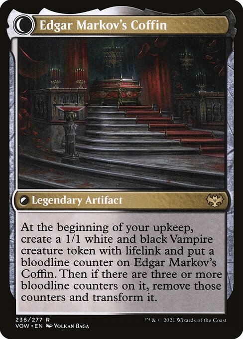 MTG Edgar, Charmed Groom // Edgar Markov's Coffin VOW 236 Standard Nonfoil reverse