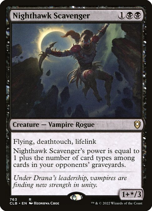 MTG Nighthawk Scavenger CLB 763 Commander Deck Nonfoil