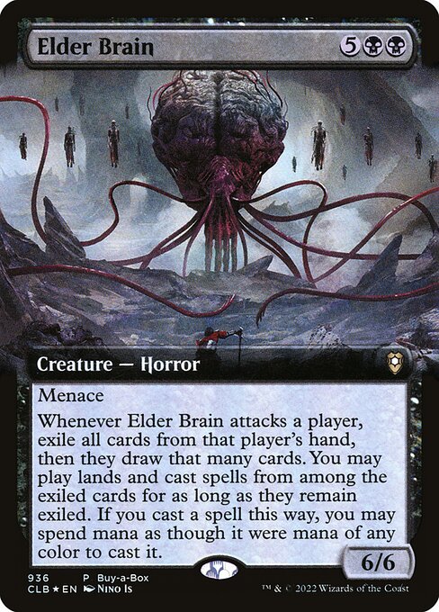 MTG Elder Brain CLB 936 Extended Art Buy a Box Foil